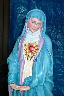 virgin mary statue after